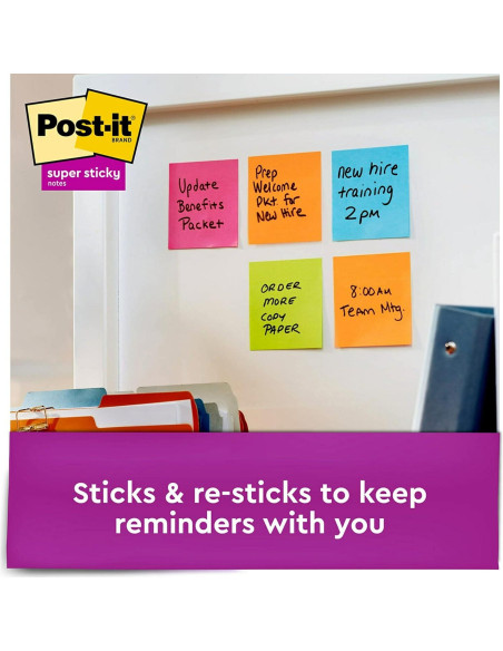 Notas Adhesivas Super Sticky Post-it 3x3 cm 10 Blocs Energy Boost Notas Adhesivas Super Sticky Post-it 3x3 cm 10 Blocs Energy Boost