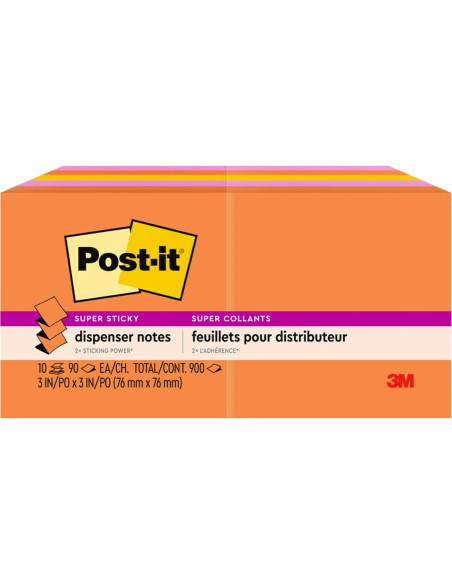 Notas Adhesivas Super Sticky Post-it 3x3 cm 10 Blocs Energy Boost Notas Adhesivas Super Sticky Post-it 3x3 cm 10 Blocs Energy Boost