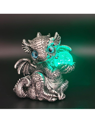 Estatua de Dragón Bebé con Luz LED HMUSNWOL 10.2 cm