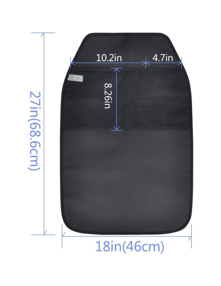 Protector de Asiento de Coche Viaviat FT016 Negro 2-Pack Protector de Asiento de Coche Viaviat FT016 Negro 2-Pack