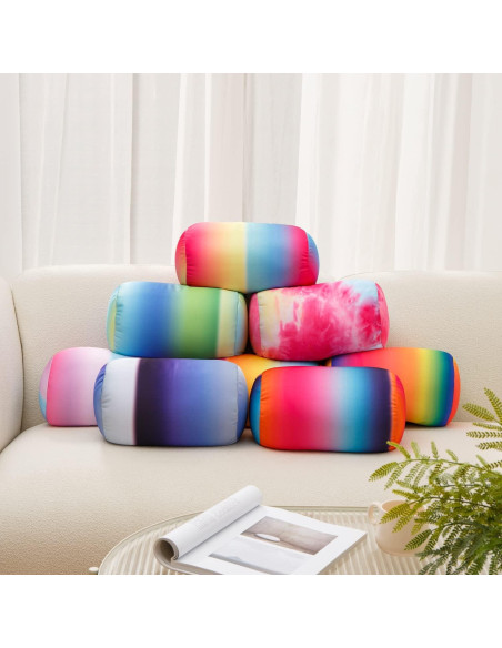 Almohada Cilíndrica Focustree FT-Rainbow Microperlas 30 cm Almohada Cilíndrica Focustree FT-Rainbow Microperlas 30 cm