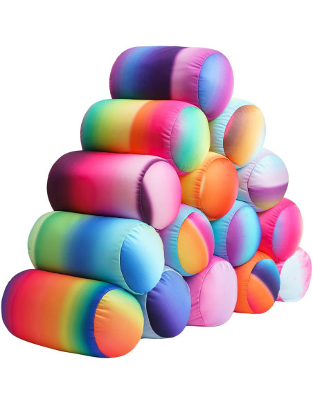 Almohada Cilíndrica Focustree FT-Rainbow Microperlas 30 cm Almohada Cilíndrica Focustree FT-Rainbow Microperlas 30 cm