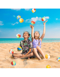 Top Race Paquete de 25 Mini Pelotas de Playa 15 cm Inflables 2