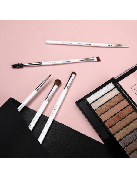 Juego de Brochas para Ojos EIGSHOW 5 Piezas Veganas Blanco Juego de Brochas para Ojos EIGSHOW 5 Piezas Veganas Blanco