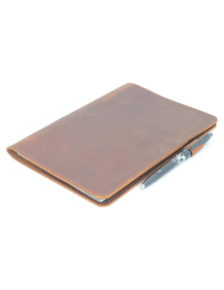 Cubierta de Cuaderno JJNUSA de Cuero Genuino A4 Marrón Cubierta de Cuaderno JJNUSA de Cuero Genuino A4 Marrón