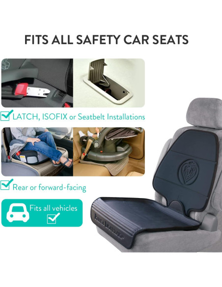 Protector de Asiento de Coche Prince Lionheart Negro 2 Etapas Protector de Asiento de Coche Prince Lionheart Negro 2 Etapas
