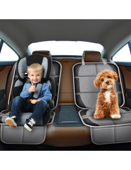 Protector de Asiento de Coche Meolsaek Impermeable Gris Negro Protector de Asiento de Coche Meolsaek Impermeable Gris Negro