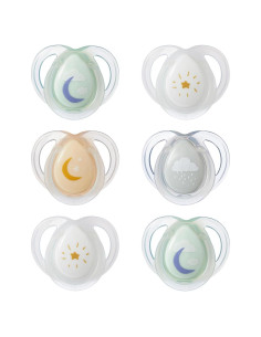 Chupete Tommee Tippee 0-6 Meses Silicona Brilla en la Oscuridad