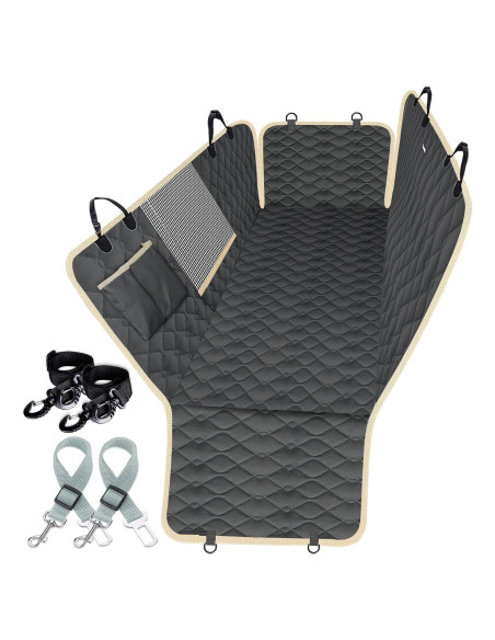 Cubierta de Asiento para Perros Lassie Negra 137x147 cm Impermeable Cubierta de Asiento para Perros Lassie Negra 137x147 cm Impermeable