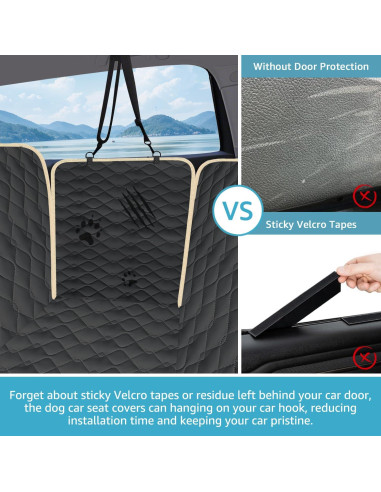 Cubierta de Asiento para Perros Lassie Negra 137x147 cm Impermeable