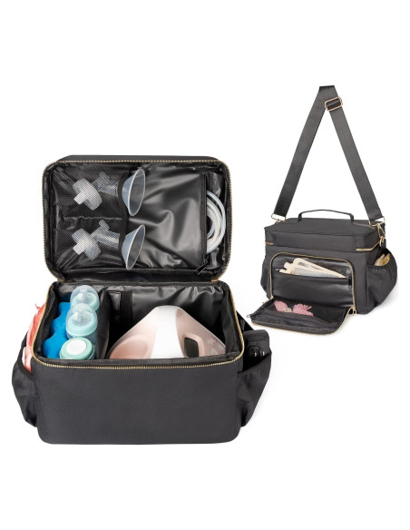 Bolsa Tote Extractor de Leche EliteMom Negro - Compatible Spectra S1 S2 Bolsa Tote Extractor de Leche EliteMom Negro - Compatible Spectra S1 S2