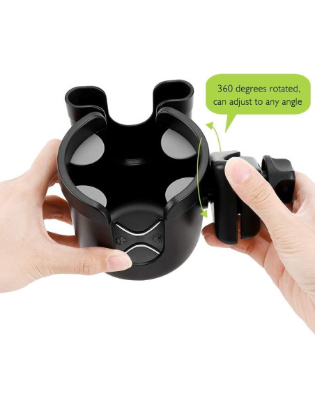 Soporte para Taza y Teléfono Accmor 2-en-1 Universal Negro Soporte para Taza y Teléfono Accmor 2-en-1 Universal Negro