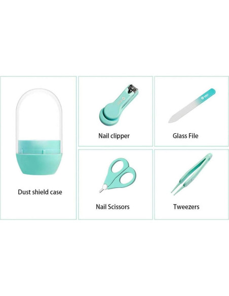Kit de Cuidado de Uñas para Bebés Emoly 4 en 1 Acero Inoxidable