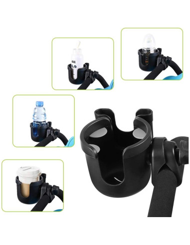 Soporte para Taza y Teléfono Accmor 2-en-1 Universal Negro