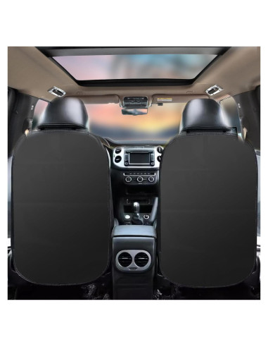 Paquete de 2 Protectores de Asiento Trasero KEVWR Negro