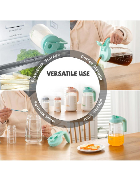 Jarra de Leche Materna COMI 1.01L Vidrio Borosilicato Verde Jarra de Leche Materna COMI 1.01L Vidrio Borosilicato Verde