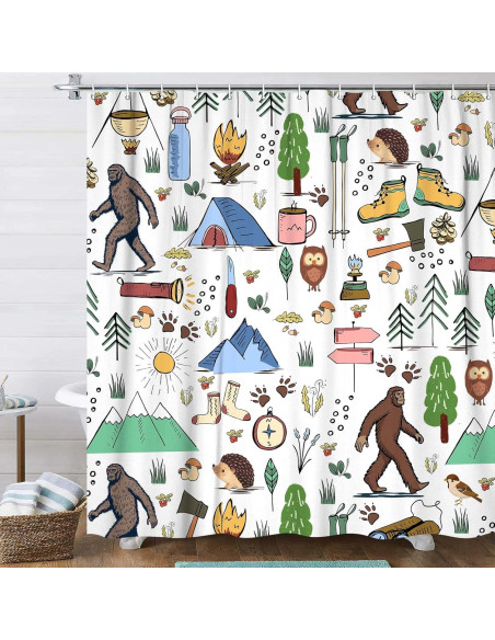 Cortina de Ducha Impermeable JAWO Bigfoot 91x182 cm para RV Cortina de Ducha Impermeable JAWO Bigfoot 91x182 cm para RV