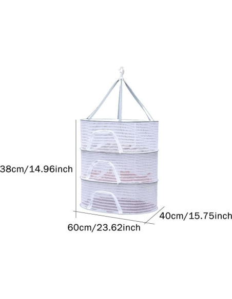 Estante Secador de Hierbas Balana - Red Plegable 3 Capas 60x40 cm Estante Secador de Hierbas Balana - Red Plegable 3 Capas 60x40 cm