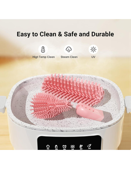 Set de Cepillos Limpiadores de Biberones 7 en 1 AYNMER - Rosa Coral Set de Cepillos Limpiadores de Biberones 7 en 1 AYNMER - Rosa Coral