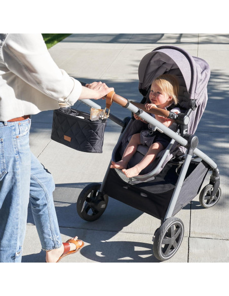 Bolsa Organizadora para Cochecito ZICOTO Negra con 2 Portavasos Bolsa Organizadora para Cochecito ZICOTO Negra con 2 Portavasos
