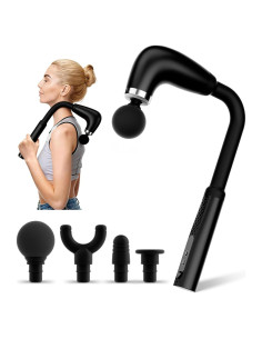 Pistola de Masaje Tialexa JMQ-001 con 4 Cabezas y 9 Velocidades