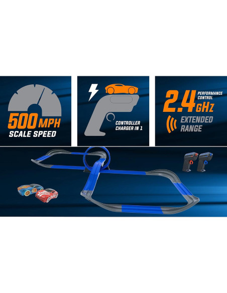 Juego de Pista de Carreras Tracer Racers 2.4 GHz con 2 Coches Juego de Pista de Carreras Tracer Racers 2.4 GHz con 2 Coches