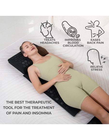 Alfombrilla de Acupresión Balance Mate con Almohada - Negro Alfombrilla de Acupresión Balance Mate con Almohada - Negro