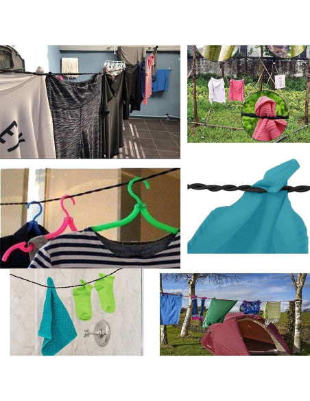 Cuerda de Ropa Portátil Retráctil Pmsanzay 1.5-3.5m con Ventosas Cuerda de Ropa Portátil Retráctil Pmsanzay 1.5-3.5m con Ventosas