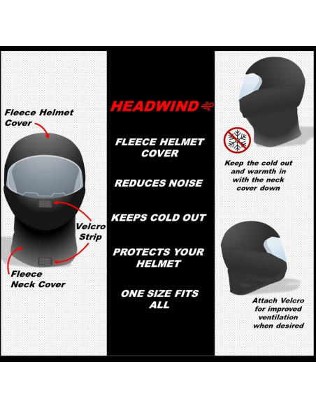 Cubierta de Casco y Cuello Headwind Neopreno - Forro Polar Cubierta de Casco y Cuello Headwind Neopreno - Forro Polar