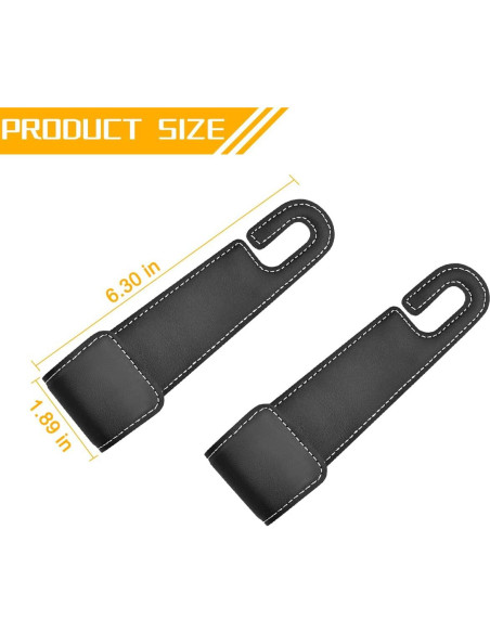 Gancho de Reposacabezas de Asiento de Coche KHGUZ - 2 Piezas Negro Gancho de Reposacabezas de Asiento de Coche KHGUZ - 2 Piezas Negro