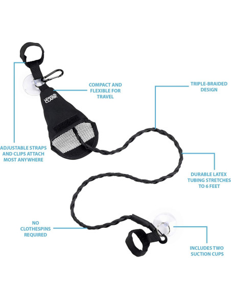 Cuerda de Ropa Ajustable Lewis N. Clark 1.83m para Viajes Cuerda de Ropa Ajustable Lewis N. Clark 1.83m para Viajes