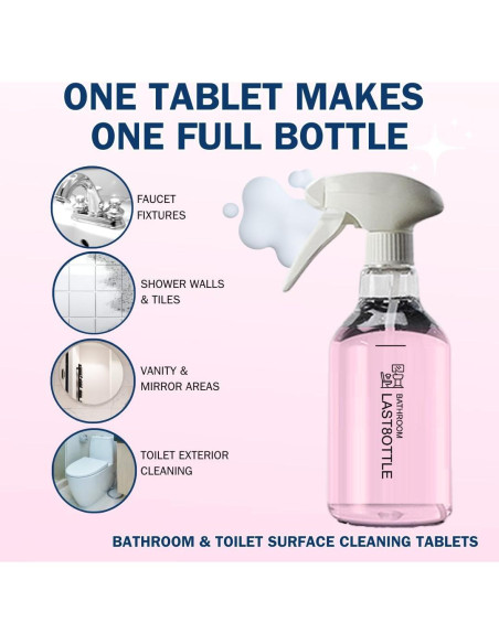 Limpiador de Baño Ecológico con Tabletas de Ácido Tartárico - 3 Recargas Limpiador de Baño Ecológico con Tabletas de Ácido Tartárico - 3 Recargas