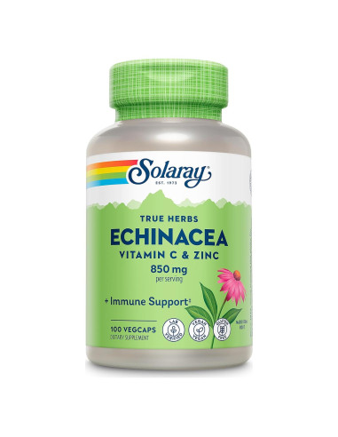 Cápsulas de Echinacea Solaray con Vitamina C y Zinc 850mg