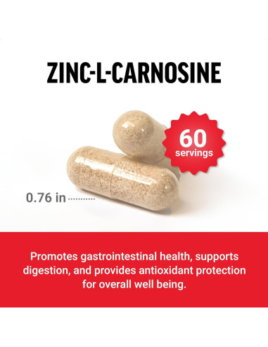 Cápsulas de Zinc L-Carnosina Force Factor 120 Unidades Vegano