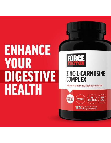 Cápsulas de Zinc L-Carnosina Force Factor 120 Unidades Vegano Cápsulas de Zinc L-Carnosina Force Factor 120 Unidades Vegano