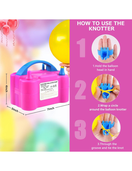 Bomba de Globo Eléctrica QIPUMP 600W Doble Boquilla Bomba de Globo Eléctrica QIPUMP 600W Doble Boquilla