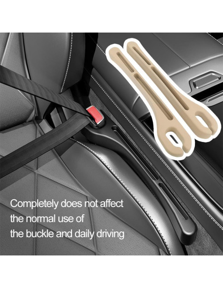 Relleno de Espacio entre Asientos de Coche Carleef Beige 2 Pcs Relleno de Espacio entre Asientos de Coche Carleef Beige 2 Pcs