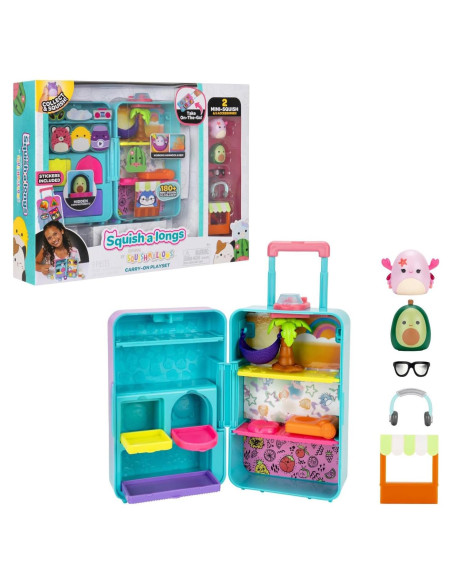 Juego de Equipaje Portátil Squish-a-longs Jazwares 2 Mini-Squish Juego de Equipaje Portátil Squish-a-longs Jazwares 2 Mini-Squish