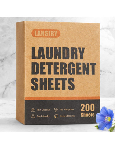 Hojas de detergente LANSIRY 200 cargas aroma lino fresco