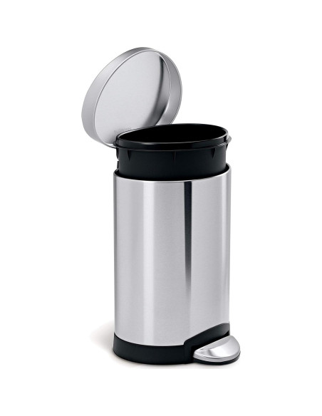 Cubo de Basura Semi-redondo 6L simplehuman Acero Inoxidable Cubo de Basura Semi-redondo 6L simplehuman Acero Inoxidable