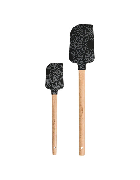 Juego de espátulas de silicona MOSAICANA con mango de madera Juego de espátulas de silicona MOSAICANA con mango de madera