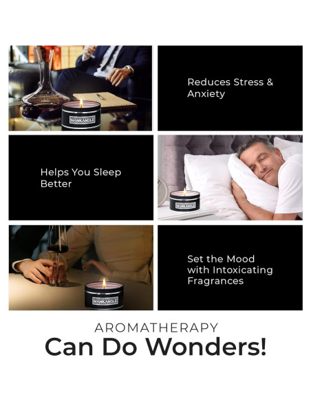 Set de 6 Velas Aromáticas Majestic Zen para Hombres - Cera de Soja Set de 6 Velas Aromáticas Majestic Zen para Hombres - Cera de Soja