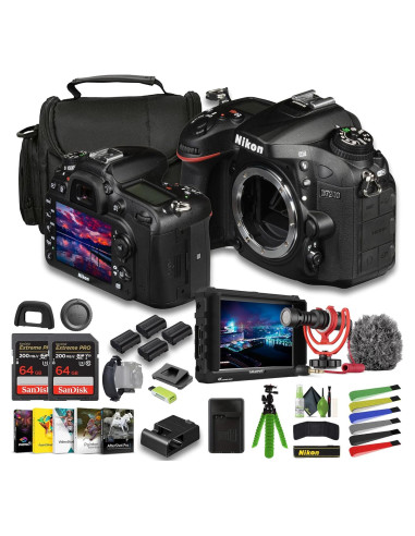 Cámara DSLR Nikon D7200 24.2 MP + Monitor 7" + Accesorios