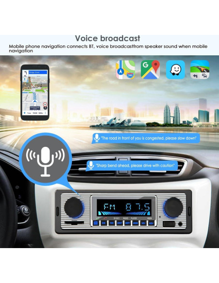 Estéreo de Carro Bluetooth iFreGo US-5513-3 con Carga Rápida Estéreo de Carro Bluetooth iFreGo US-5513-3 con Carga Rápida