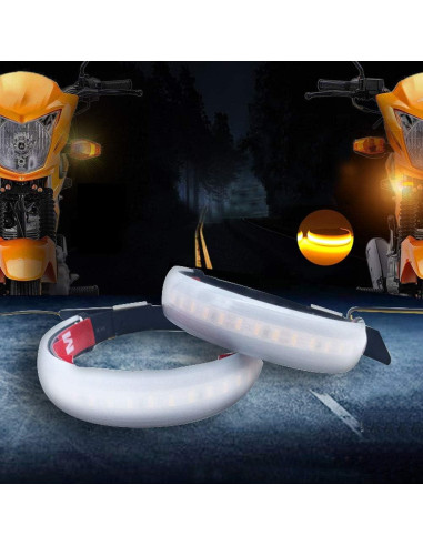 Kit de Luces LED de Señal de Giro Topku para Motocicleta 39-41mm