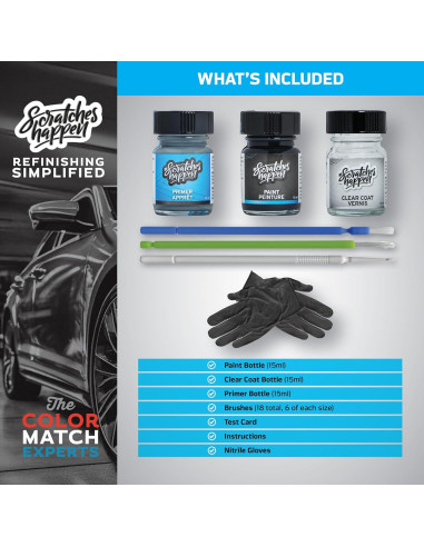 Kit de pintura de retoque ScratchesHappen - Azul metálico para Ford