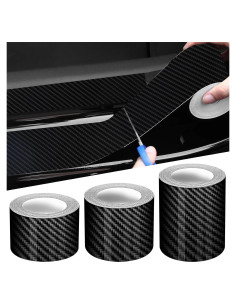 Protectores de Bordes de Puerta Tallew 3 Rollos Fibra Carbono