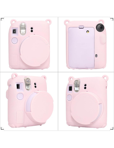 Funda Protectora Silicona Fujifilm Instax Mini 12 Rosa Claro