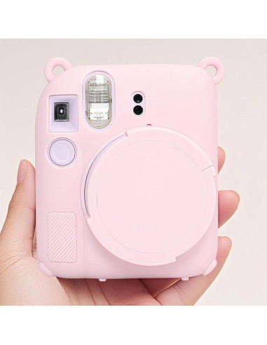 Funda Protectora Silicona Fujifilm Instax Mini 12 Rosa Claro