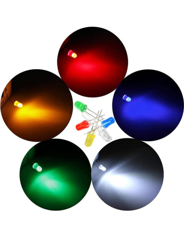 Kit de 300 Diodos LED 3mm y 5mm Adeept con Caja